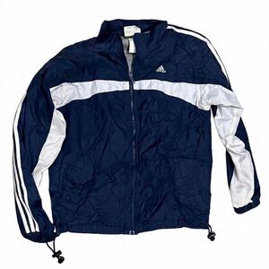 Adidas Men's Navy and White Jacket